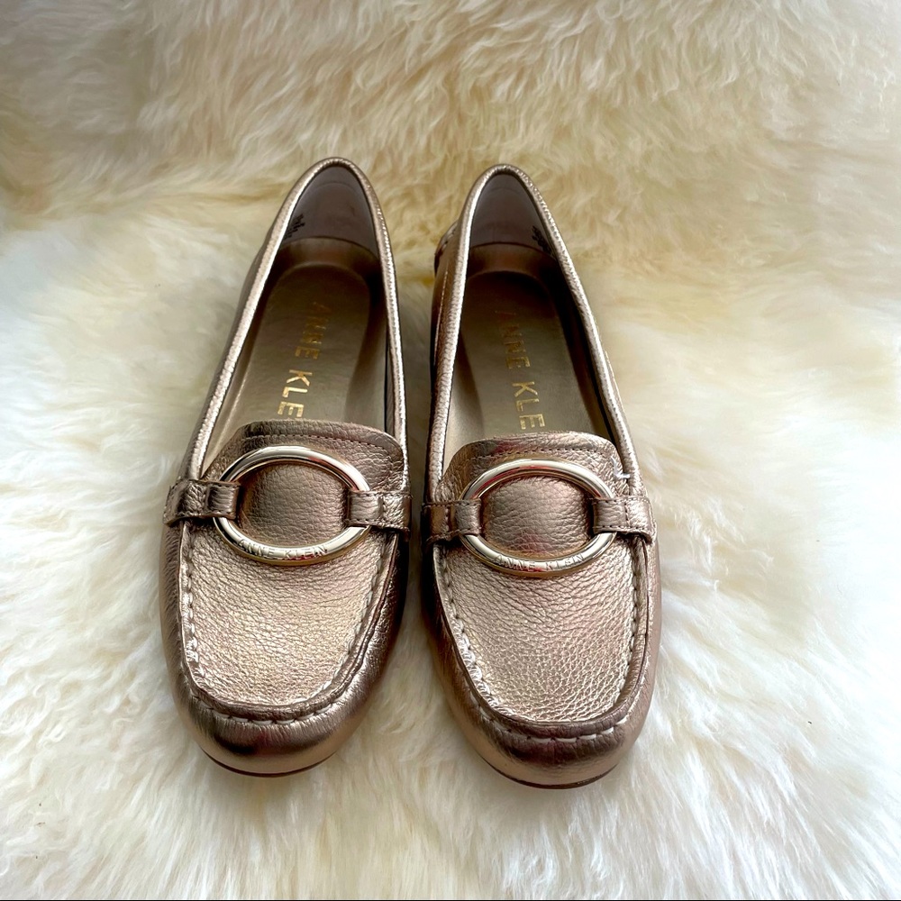New Anne Klein Flex Gold Loafers Size 7